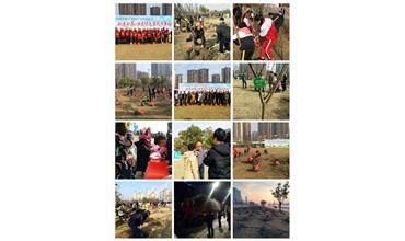 南通分公司與當(dāng)?shù)刂驹刚吖餐瑢?shí)現(xiàn)“同栽一棵樹(shù)，同抹一片綠”的夢(mèng)想